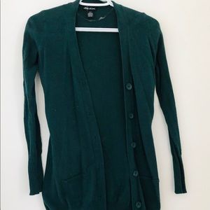 Dark green cardigan